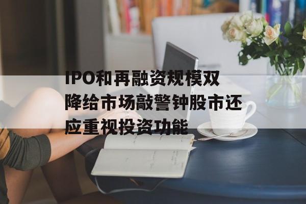 IPO和再融资规模双降给市场敲警钟股市还应重视投资功能