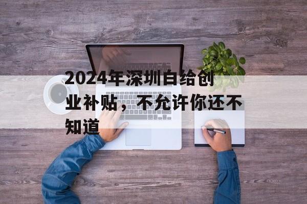 2024年深圳白给创业补贴，不允许你还不知道